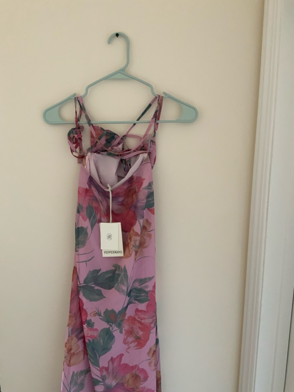 Beautiful Peppermayo floral spaghetti strap back tie maxi dress new with tag - Picture 7 of 8